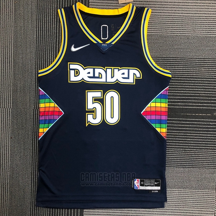 Camiseta Denver Nuggets Aaron Gordon #50 Ciudad 2021-22 Azul